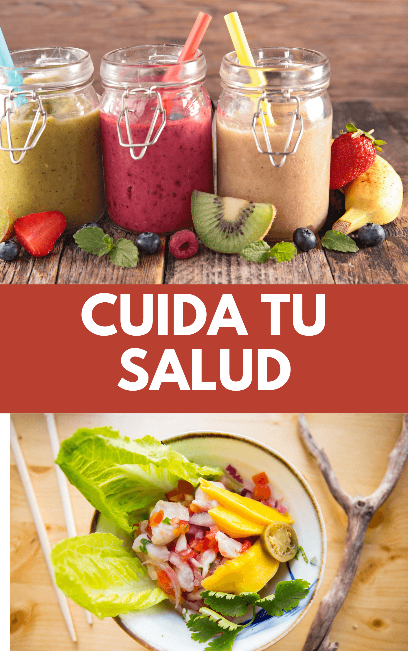 Smoothies saludables de frutas