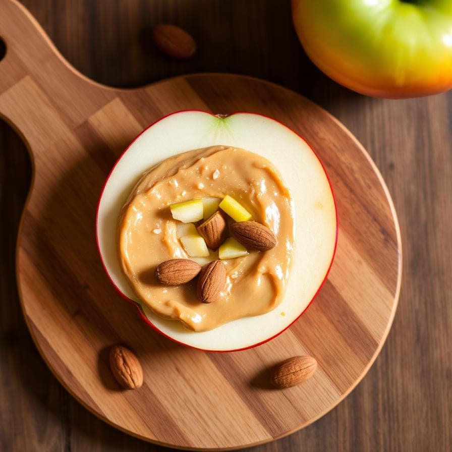 Manzana con mantequilla de maní